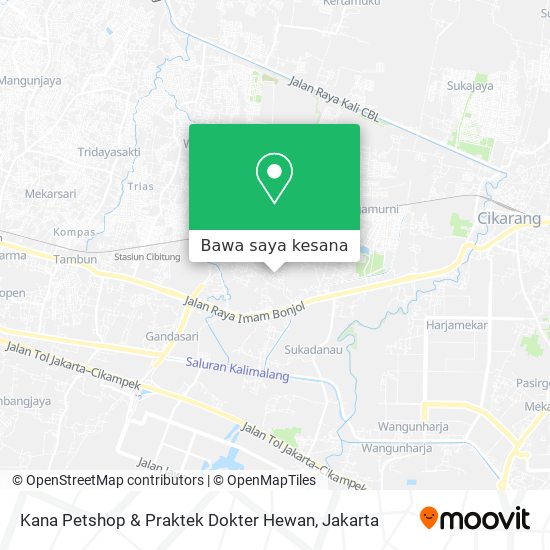 Peta Kana Petshop & Praktek Dokter Hewan