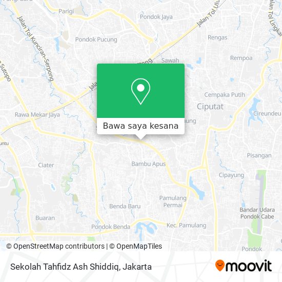 Peta Sekolah Tahfidz Ash Shiddiq