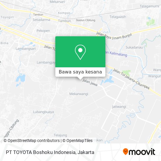 Peta PT TOYOTA Boshoku Indonesia