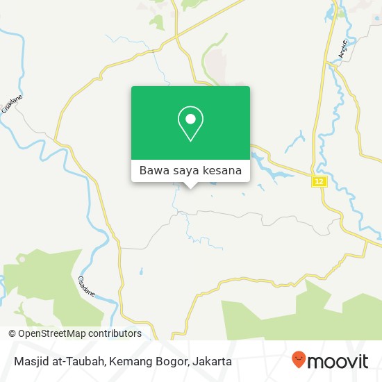 Peta Masjid at-Taubah, Kemang Bogor