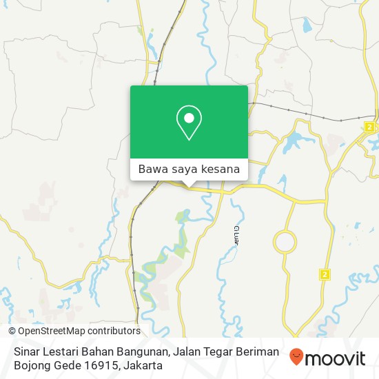 Peta Sinar Lestari Bahan Bangunan, Jalan Tegar Beriman Bojong Gede 16915