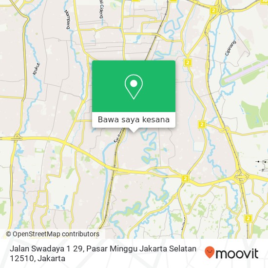 Peta Jalan Swadaya 1 29, Pasar Minggu Jakarta Selatan 12510