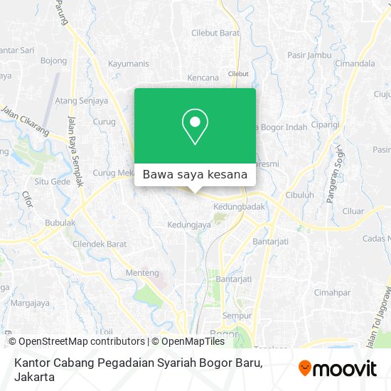 Peta Kantor Cabang Pegadaian Syariah Bogor Baru