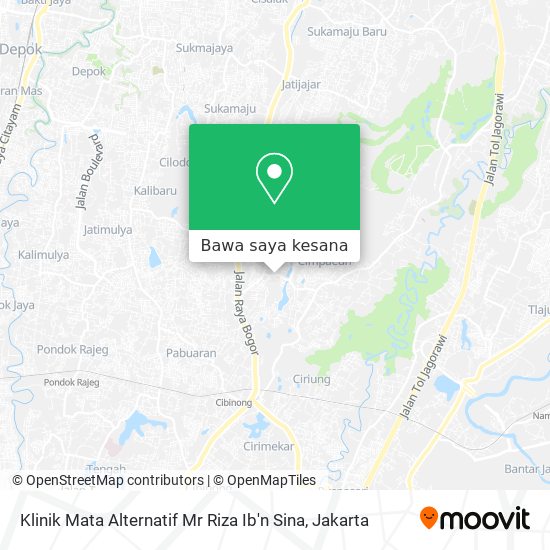 Peta Klinik Mata Alternatif Mr Riza Ib'n Sina