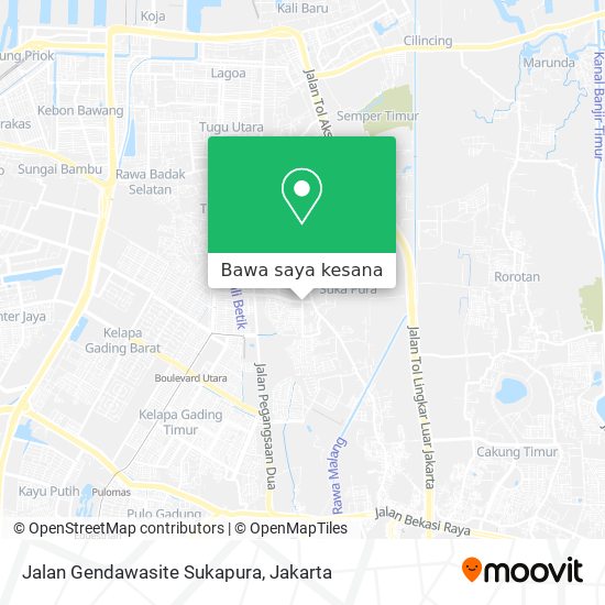 Peta Jalan Gendawasite Sukapura