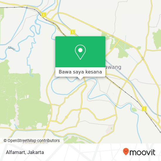 Peta Alfamart, Jalan H. O. S. Cokroaminoto Karawang Barat