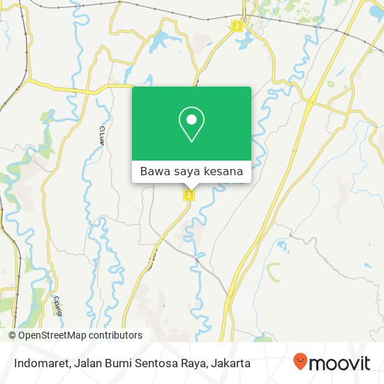 Peta Indomaret, Jalan Bumi Sentosa Raya