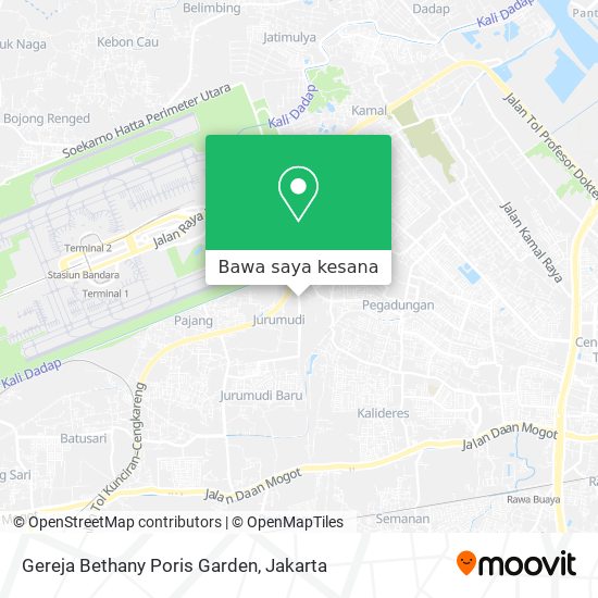 Peta Gereja Bethany Poris Garden