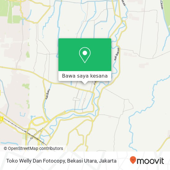 Peta Toko Welly Dan Fotocopy, Bekasi Utara