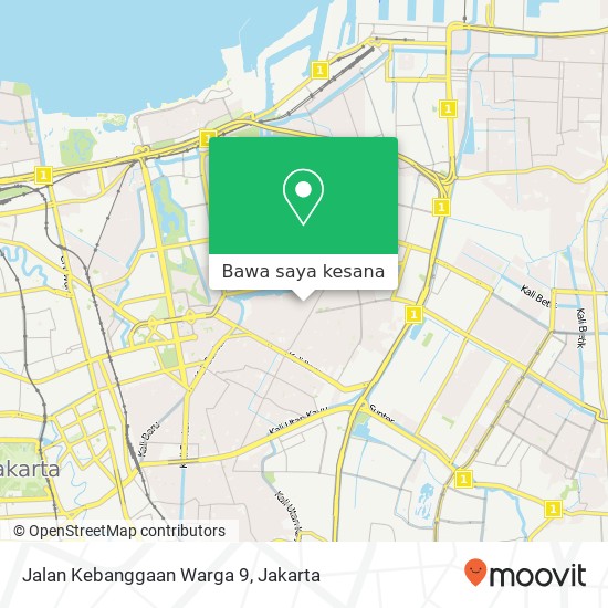 Peta Jalan Kebanggaan Warga 9, Tanjung Priok
