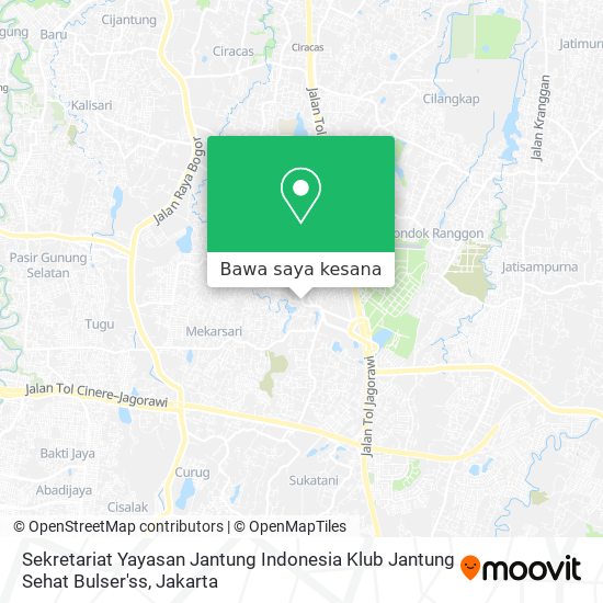 Peta Sekretariat Yayasan Jantung Indonesia Klub Jantung Sehat Bulser'ss
