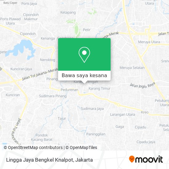 Peta Lingga Jaya Bengkel Knalpot