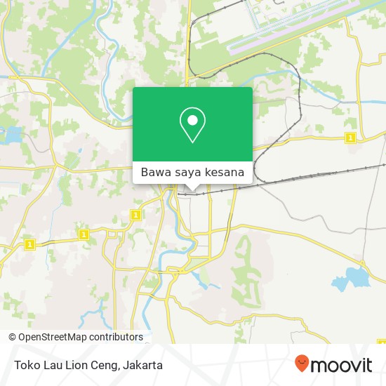 Peta Toko Lau Lion Ceng, Jalan Ki Asnawi Tangerang