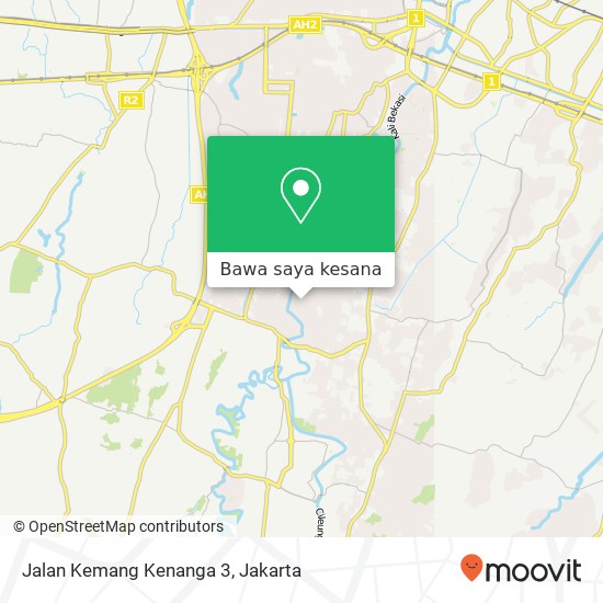 Peta Jalan Kemang Kenanga 3, Rawalumbu