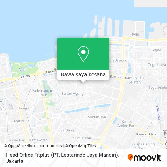 Peta Head Office Fitplus (PT. Lestarindo Jaya Mandiri)