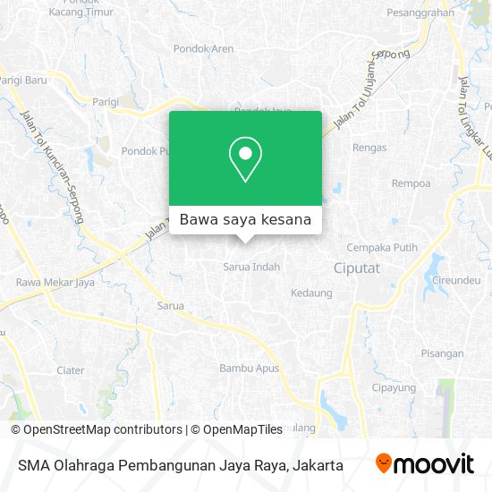 Peta SMA Olahraga Pembangunan Jaya Raya