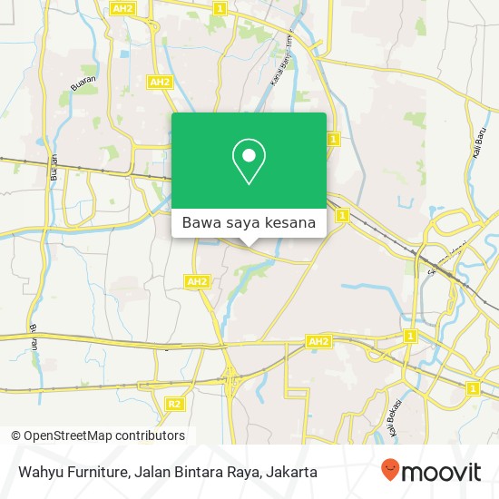 Peta Wahyu Furniture, Jalan Bintara Raya