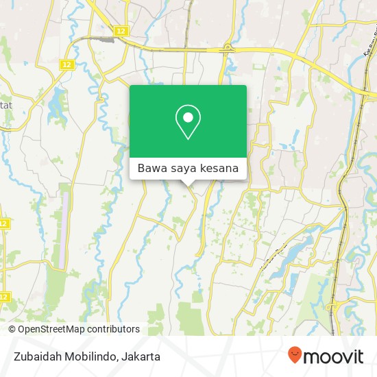 Peta Zubaidah Mobilindo, Jalan Pangkalan Jati 1 Cinere