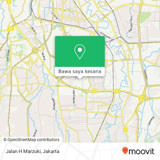 Peta Jalan H Marzuki, Tebet