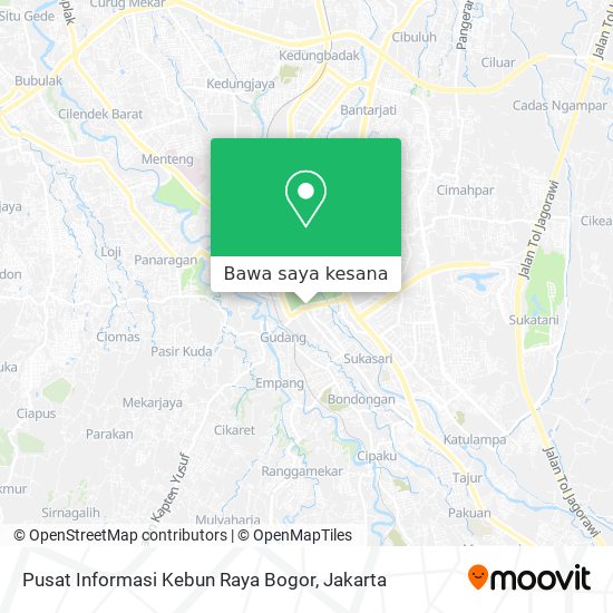 Peta Pusat Informasi Kebun Raya Bogor