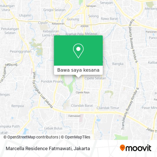 Peta Marcella Residence Fatmawati