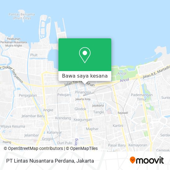 Peta PT Lintas Nusantara Perdana