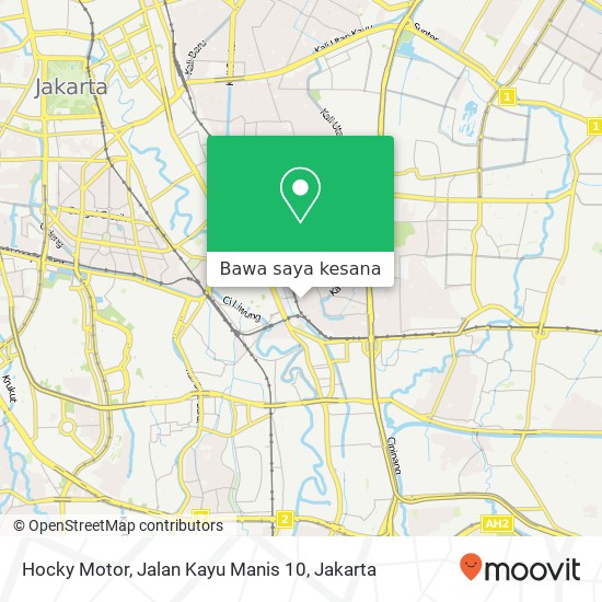 Peta Hocky Motor, Jalan Kayu Manis 10