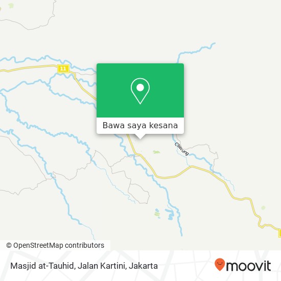 Peta Masjid at-Tauhid, Jalan Kartini