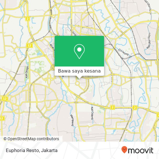 Peta Euphoria Resto, Jalan Mega Kuningan Timur Setiabudi