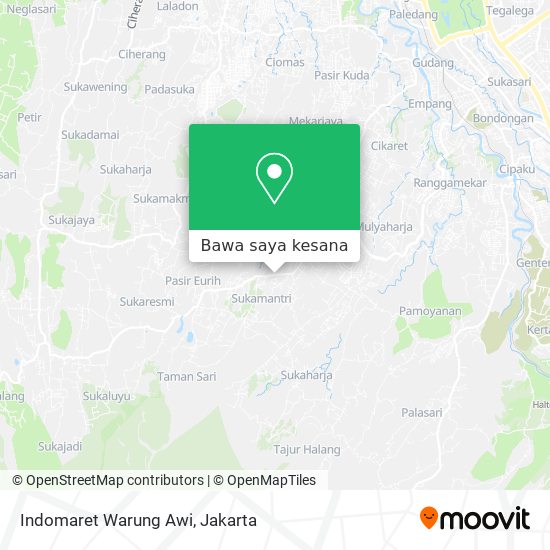 Peta Indomaret Warung Awi