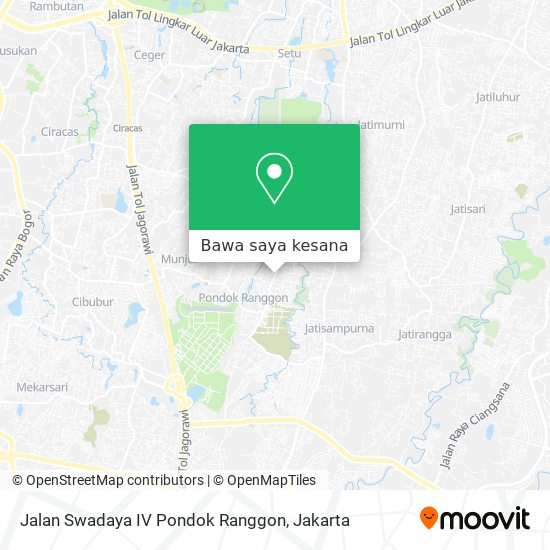 Peta Jalan Swadaya IV Pondok Ranggon