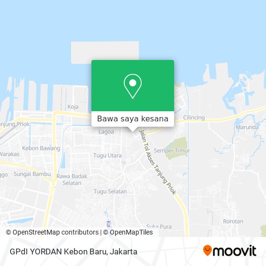 Peta GPdI YORDAN Kebon Baru