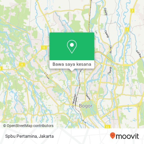 Peta Spbu Pertamina, Bogor Tengah