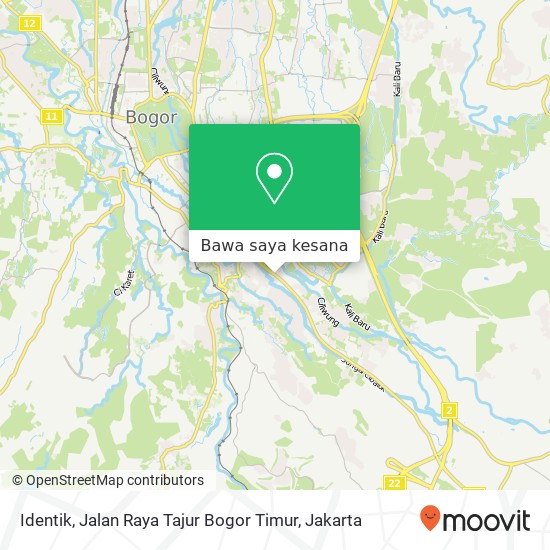 Peta Identik, Jalan Raya Tajur Bogor Timur