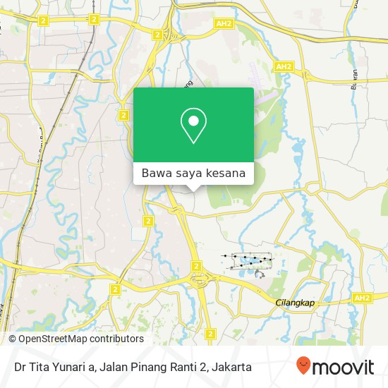 Peta Dr Tita Yunari a, Jalan Pinang Ranti 2