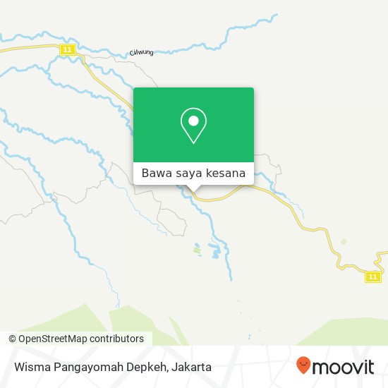 Peta Wisma Pangayomah Depkeh, Jalan Raya Puncak Cisarua