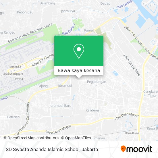 Peta SD Swasta Ananda Islamic School