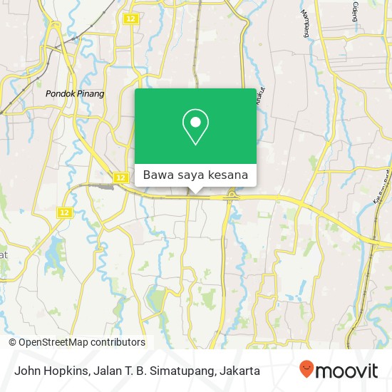 Peta John Hopkins, Jalan T. B. Simatupang