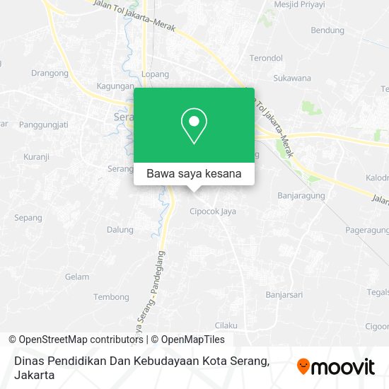 Peta Dinas Pendidikan Dan Kebudayaan Kota Serang, Cipocok Jaya Serang