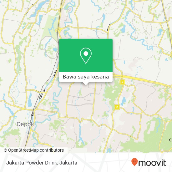 Peta Jakarta Powder Drink, Jalan Barito Sukma Jaya