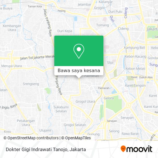 Peta Dokter Gigi Indrawati Tanojo