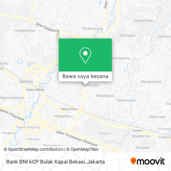 Peta Bank BNI kCP Bulak Kapal Bekasi