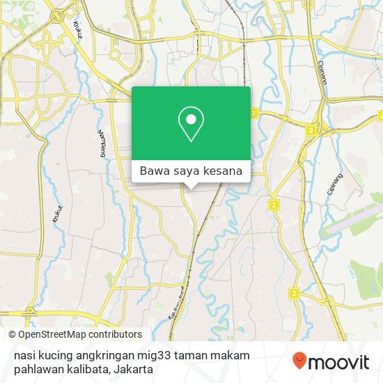 Peta nasi kucing angkringan mig33 taman makam pahlawan kalibata, Jalan Kalibata Timur