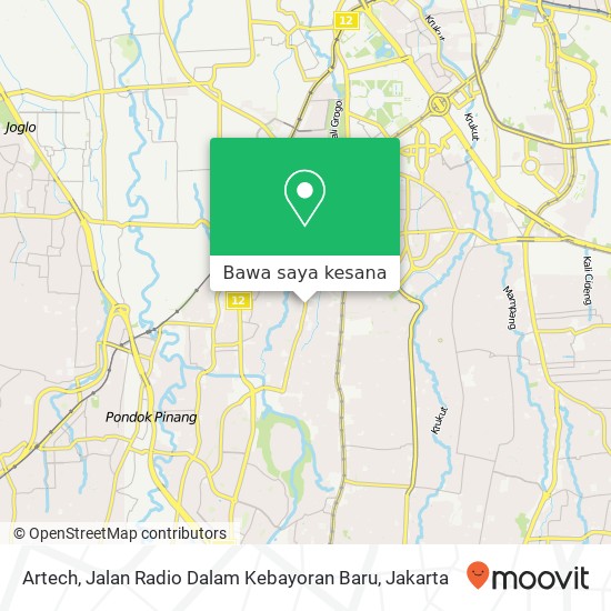 Peta Artech, Jalan Radio Dalam Kebayoran Baru