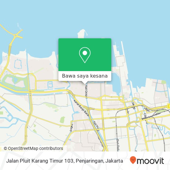 Peta Jalan Pluit Karang Timur 103, Penjaringan