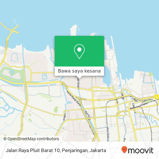 Peta Jalan Raya Pluit Barat 10, Penjaringan