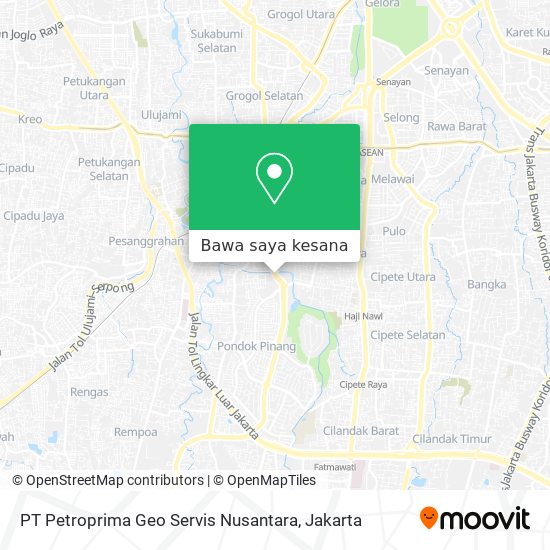 Peta PT Petroprima Geo Servis Nusantara