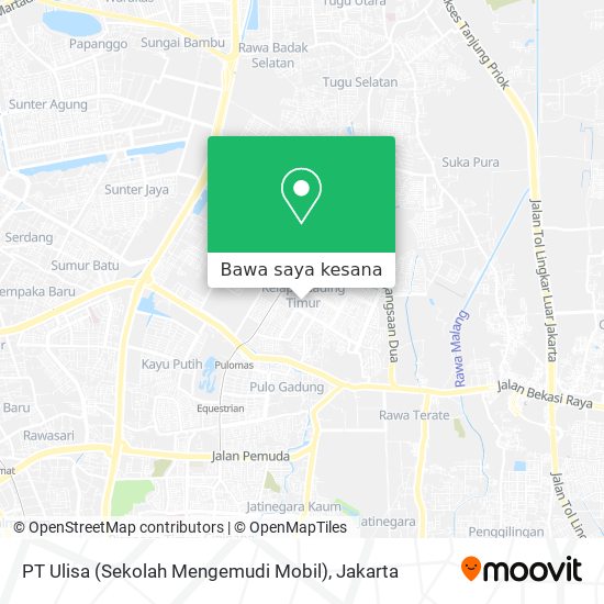 Peta PT Ulisa (Sekolah Mengemudi Mobil)