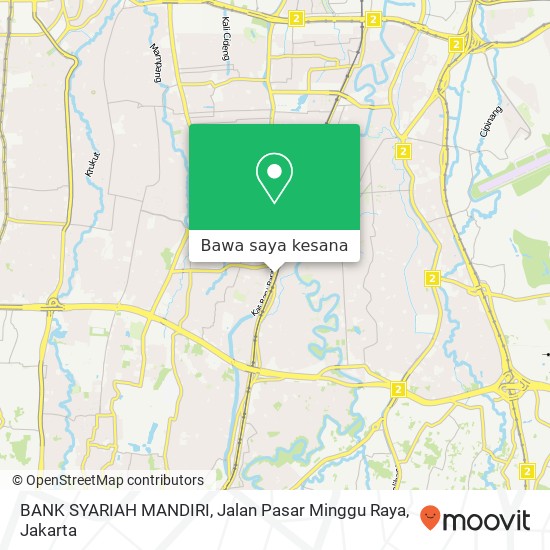 Peta BANK SYARIAH MANDIRI, Jalan Pasar Minggu Raya