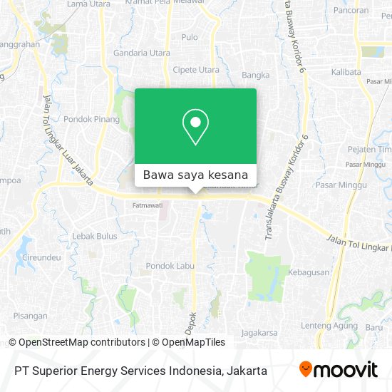 Peta PT Superior Energy Services Indonesia